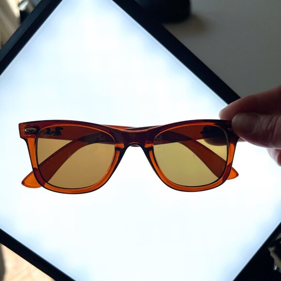 Ray Ban Brown Sunglasses Wayfarer 2140 Brown Frame Lens Retro Classic Style - Picture 6 of 8